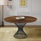 Armen Living Cirque 54" Round Walnut Wood and Metal Pedestal Dining Table LCCQDIWA - alternate 6